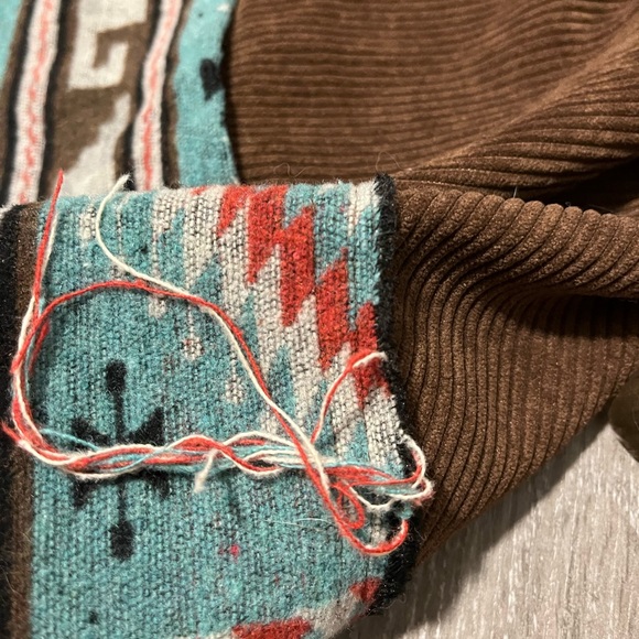 Aztec Western Style Oversized Shirt with Frayed details - Picture 9 of 11